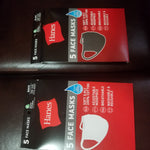 New Black Washable Reusable Face Mask 100% Cotton (In Stock) - Triple Layer - 5 Pack, Ships From USA - ezniceshop