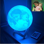 16 Color Changing Photo 3D Moon Lamp Light Remote Touch Control - ezniceshop