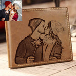 Personalized Photo Leather Men's Wallet - Genuine Leather - ezniceshop